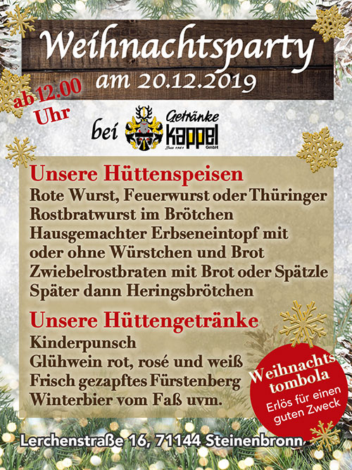 Getränkemarkt - Weihnachtsparty